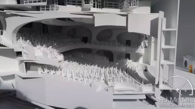 ▲戲曲中心概念模型的大廳內(nèi)部。