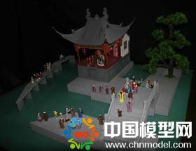 建筑模型，民國(guó)茶館