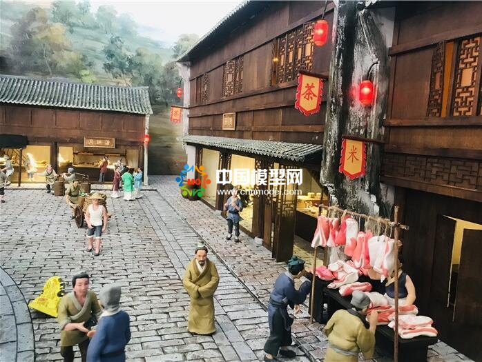超逼真的場(chǎng)景微縮老街沙盤模型