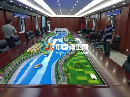 河道倒虹吸導(dǎo)流施工沙盤(pán)模型