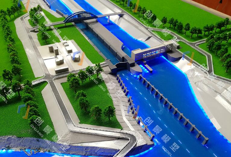 河道復(fù)航工程沙盤模型