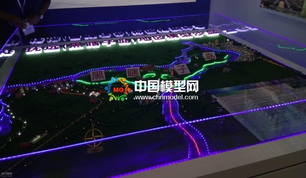 黑瞎子島地形沙盤模型