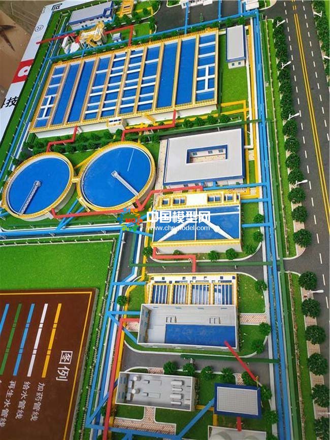 污水處理廠演示沙盤模型