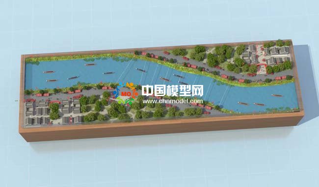 龍舟挑戰(zhàn)賽沙盤模型真實場景再現(xiàn)