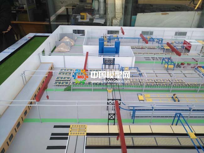 混凝土預(yù)制件生產(chǎn)線沙盤(pán)模型， 裝配式建筑沙盤(pán)模型