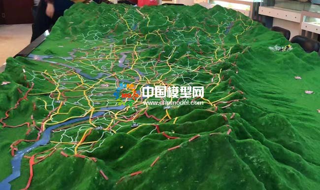 湖北公路局轄區(qū)路網沙盤模型