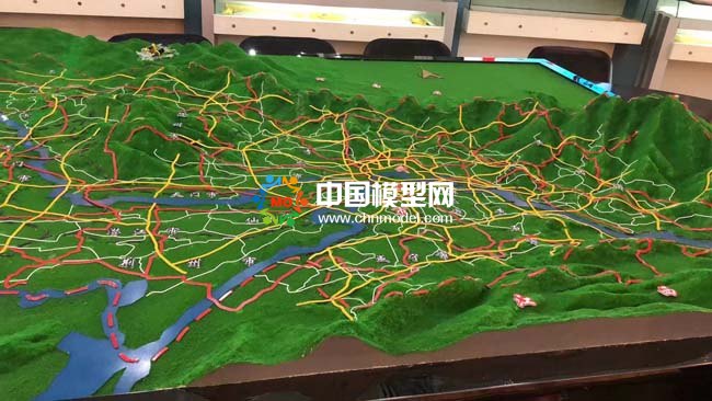湖北公路局轄區(qū)路網沙盤模型