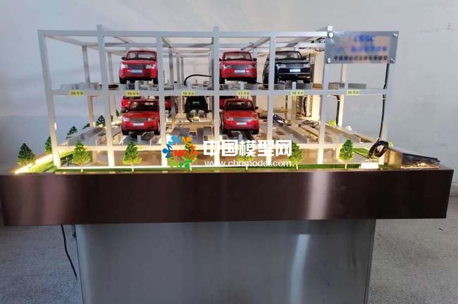 智慧停車立體升降車庫(kù)沙盤模型