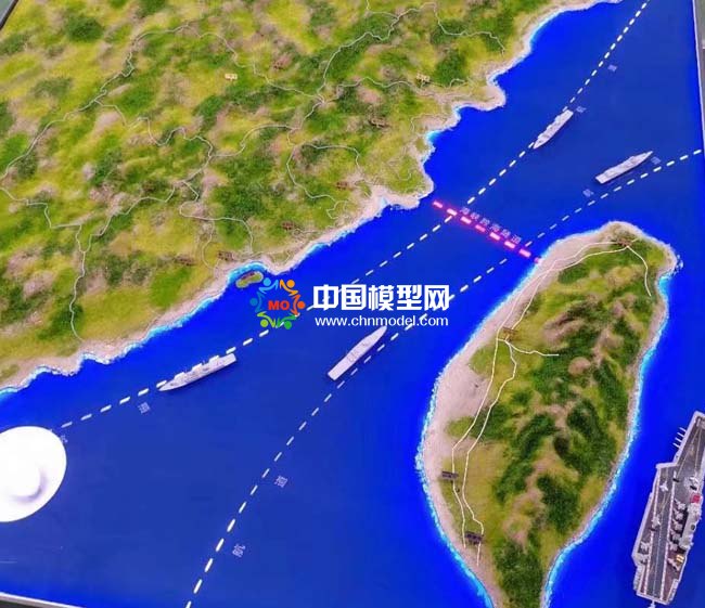 臺(tái)灣海峽大通道海峽跨海隧道沙盤模型