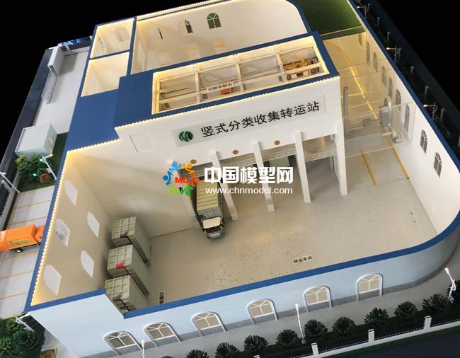 豎式垃圾分類轉(zhuǎn)運站沙盤模型