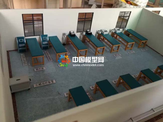 理療康復(fù)訓(xùn)練治療室沙盤(pán)模型