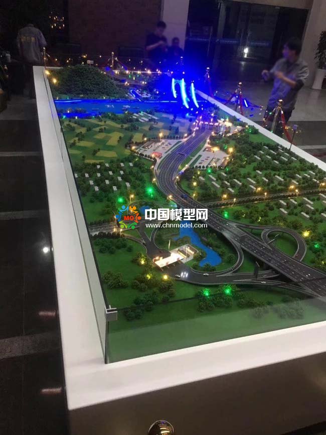 高速公路沙盤，橋梁隧道沙盤模型