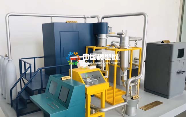 激光超聲等離子球化鈦合金精細(xì)球粉制造裝備沙盤模型