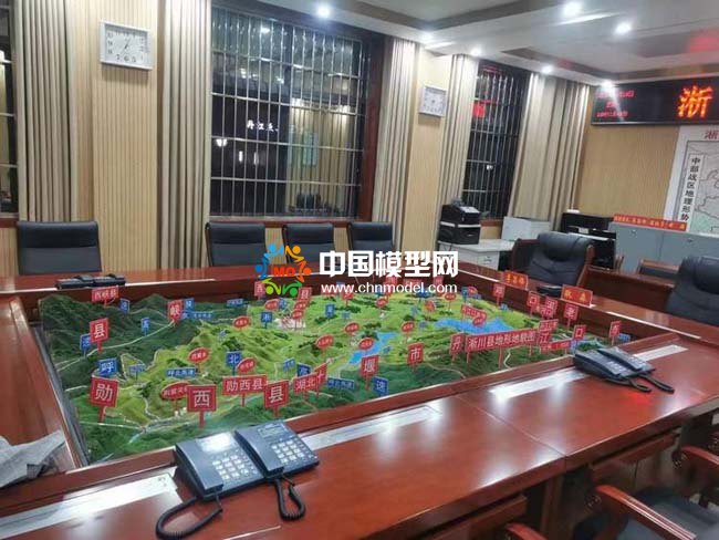 淅川縣人武部沙盤模型