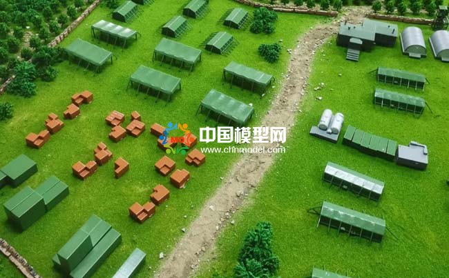 部隊(duì)訓(xùn)練營地沙盤模型