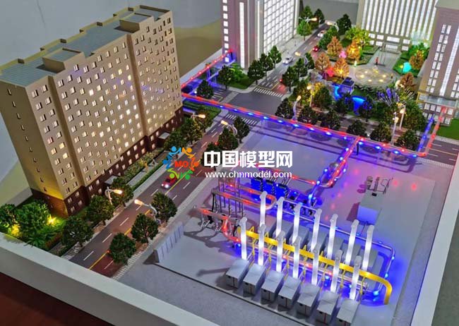 污水源熱泵系統(tǒng)沙盤模型