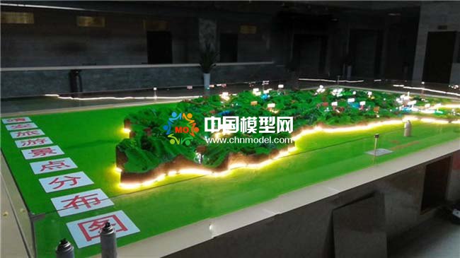 旅游景點分布沙盤模型