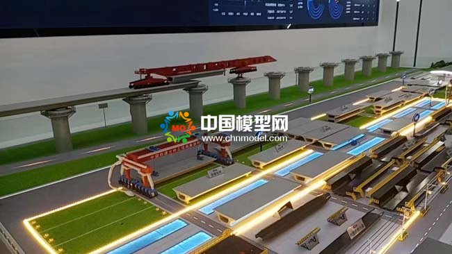 中國鐵建大橋局制梁場沙盤模型