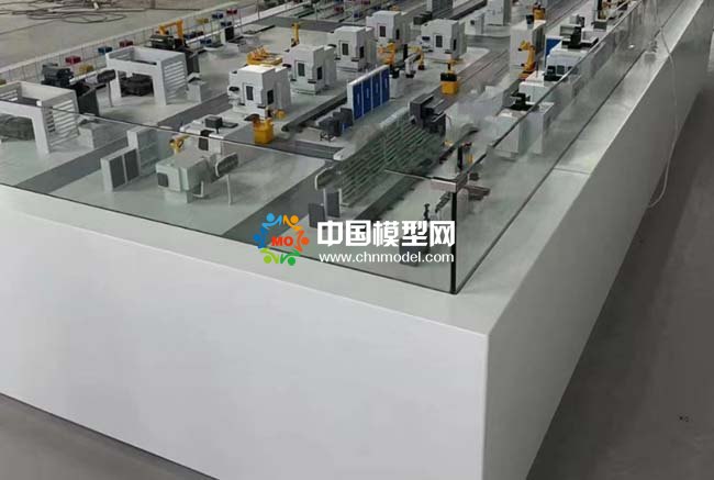 工業(yè)機(jī)器人自動(dòng)化車間生產(chǎn)線沙盤(pán)模型
