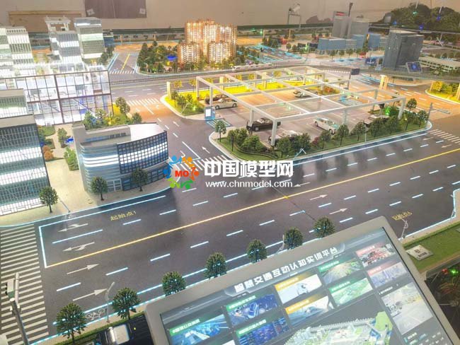 智慧交通互動認(rèn)知實(shí)訓(xùn)平臺沙盤模型