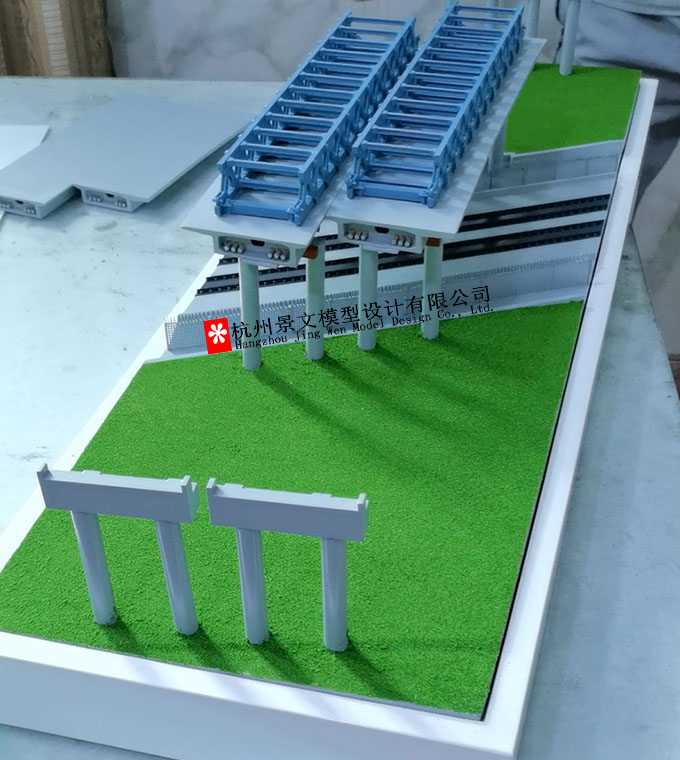 橋梁模型跨高鐵拆除連續(xù)梁工程實(shí)例模型