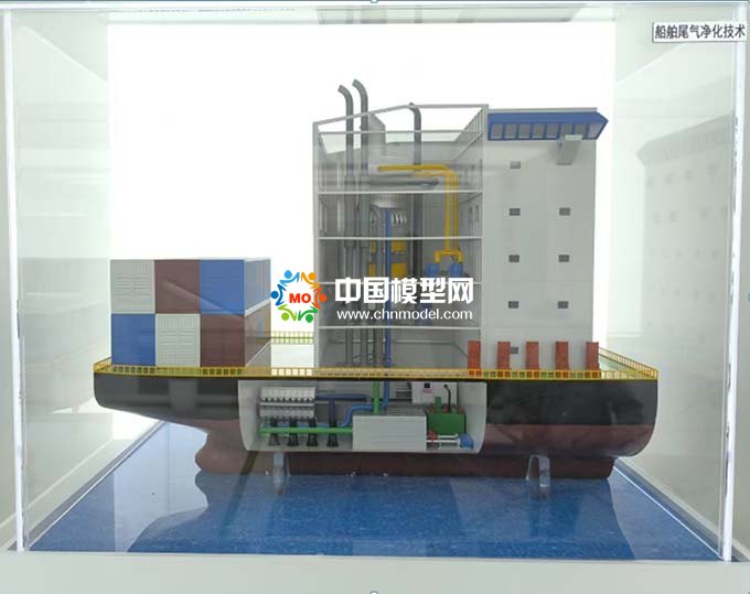 綠色船舶模型，廢氣凈化模型，船舶尾氣凈化模型