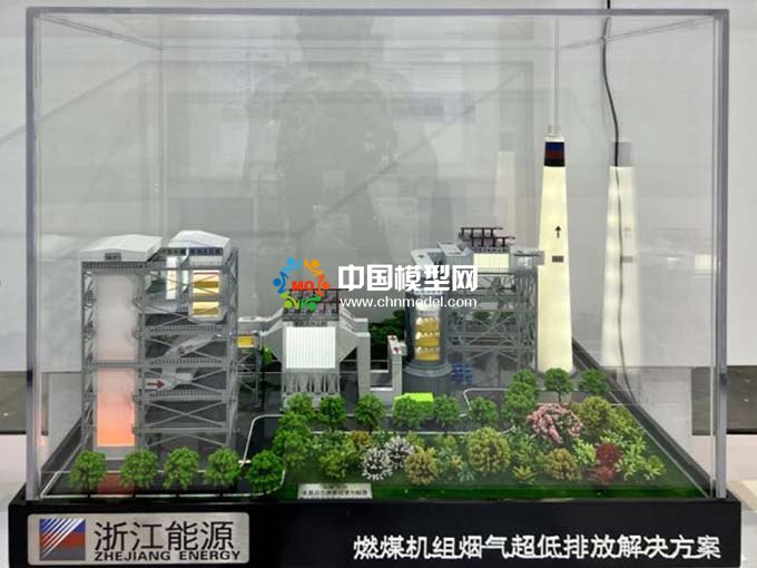 燃煤機組煙氣超低排放沙盤模型電除塵沙盤模型，煙氣處理沙盤模型