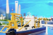 新海鯊絞吸式挖泥船模型