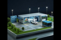 換電站沙盤模型，生動展現(xiàn)換電站全貌