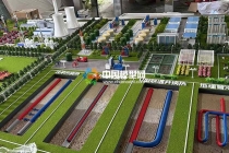 地?zé)崮軣岜脫Q熱器地?zé)豳Y源利用沙盤(pán)模型